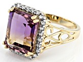 Bi-Color Ametrine 14k Yellow Gold Ring 6.23ctw