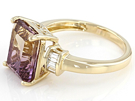 Bi-Color Ametrine 14k Yellow Gold Ring 4.24ctw