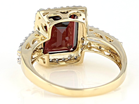 Red Garnet 14k Yellow Gold Ring 3.67ctw