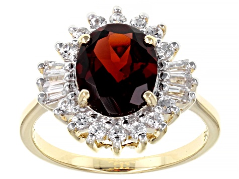 Red Garnet 14k Yellow Gold Ring 3.38ctw - WPG494 | JTV.com