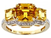 Yellow Beryl 14k Yellow Gold Ring 3.11ctw
