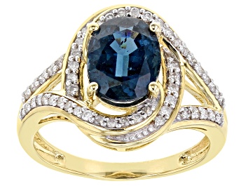 Picture of Teal Blue Chrome Kyanite 14k Yellow Gold Ring 2.22ctw