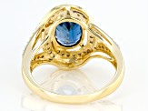 Teal Blue Chrome Kyanite 14k Yellow Gold Ring 2.22ctw