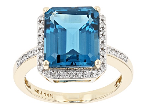 London Blue Topaz 14k Yellow Gold Ring 6.57ctw - WPG528 | JTV.com