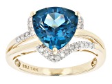 London Blue Topaz 14k Yellow Gold Ring 4.03ctw