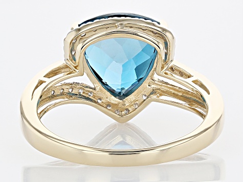 London Blue Topaz 14k Yellow Gold Ring 4.03ctw