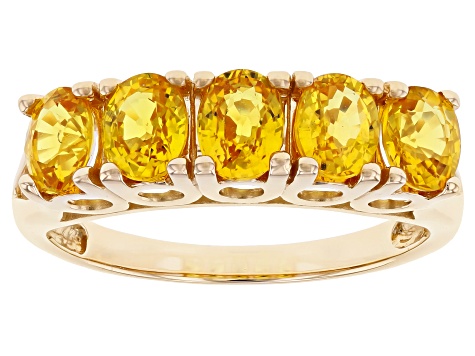 Yellow Sapphire 14k Yellow Gold Ring 2.13ctw