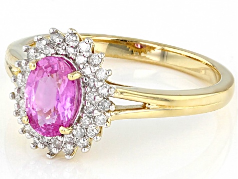 Pink Sapphire 14k Yellow Gold Ring 1.00ctw