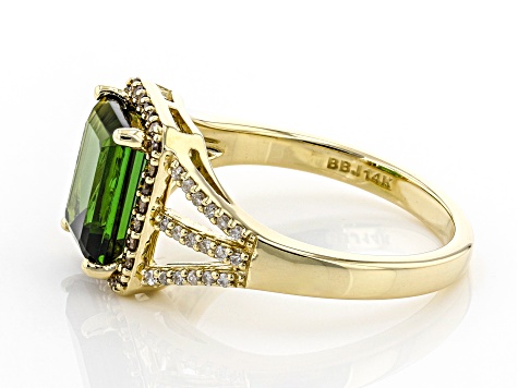 Green Tourmaline 14k Yellow Gold Ring 2.26ctw