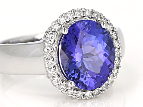 Blue Tanzanite Platinum Ring 3.75ctw - WPG553 | JTV.com