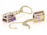 Bi-Color Ametrine 14k Yellow Gold Earrings 7.26ctw