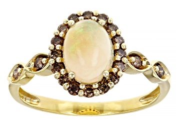 Picture of Honey Ethiopian Opal 14k Yellow Gold Ring 0.93ctw