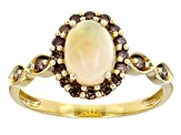 Honey Ethiopian Opal 14k Yellow Gold Ring 0.93ctw