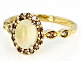 Honey Ethiopian Opal 14k Yellow Gold Ring 0.93ctw