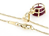 Red Mahaleo® Ruby 14k Yellow Gold Pendant With Chain 2.83ctw