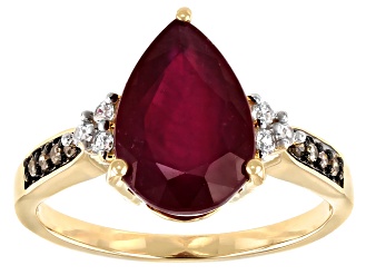 Red Mahaleo® Ruby 14k Yellow Gold Ring 4.83ctw