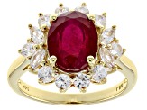 Red Mahaleo® Ruby 14K Yellow Gold Ring 4.82ctw
