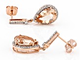 Peach Morganite 14k Rose Gold Earrings 4.65ctw