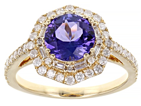 Blue Tanzanite 14k Yellow Gold Ring 2.18ctw - WPG602 | JTV.com