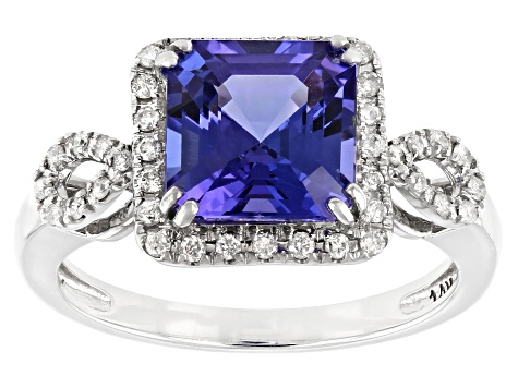 Blue Tanzanite Rhodium Over 14k White Gold Ring 2.65ctw