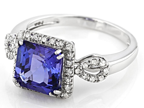 Blue Tanzanite Rhodium Over 14k White Gold Ring 2.65ctw