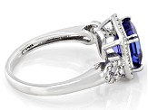 Blue Tanzanite Rhodium Over 14k White Gold Ring 2.65ctw