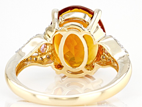 Orange Madeira Citrine 14k Yellow Gold Ring 3.86ctw