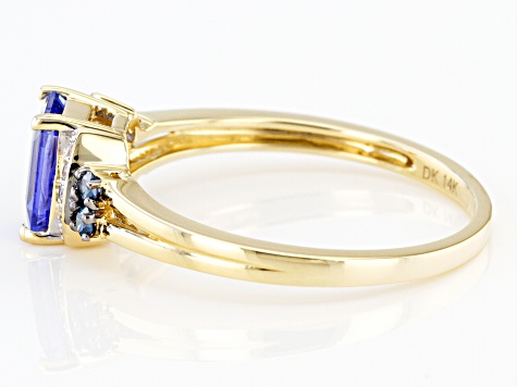 Blue Ceylon Sapphire 14k Yellow gold Ring 1.13ctw