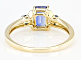 Blue Ceylon Sapphire 14k Yellow gold Ring 1.13ctw