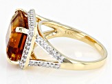 Orange Madeira Citrine 14K Yellow Gold Ring 4.55ctw