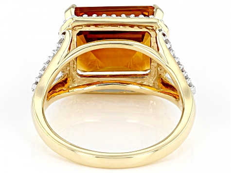 Orange Madeira Citrine 14K Yellow Gold Ring 4.55ctw