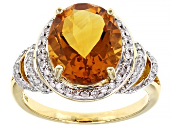 Picture of Orange Madeira Citrine 14K Yellow Gold Ring 3.76ctw