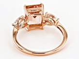 Peach Cor-de-Rosa Morganite 14k Rose Gold Ring 3.53ctw