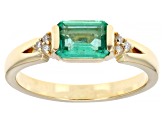 Green Ethiopian Emerald 14k Yellow Gold Ring 0.89ctw