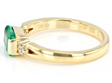 Green Ethiopian Emerald 14k Yellow Gold Ring 0.89ctw