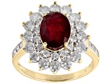 Red Mahaleo® Ruby 14k Yellow Gold Ring 3.56ctw