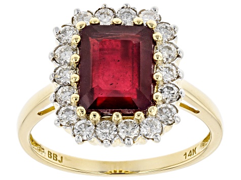 Red Mahaleo(R) Ruby 14k Yellow Gold Ring 3.06ctw