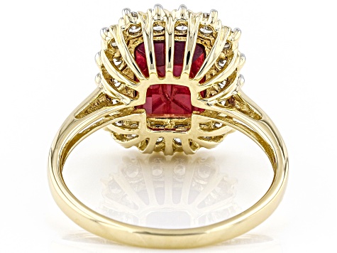 Red Mahaleo(R) Ruby 14k Yellow Gold Ring 3.06ctw
