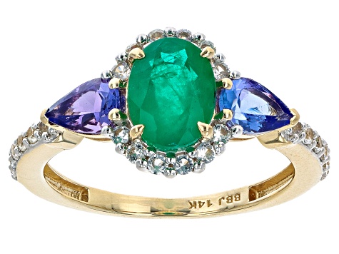 Green Ethiopian Emerald 14k Yellow Gold Ring 1.88ctw