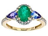 Green Ethiopian Emerald 14k Yellow Gold Ring 1.88ctw