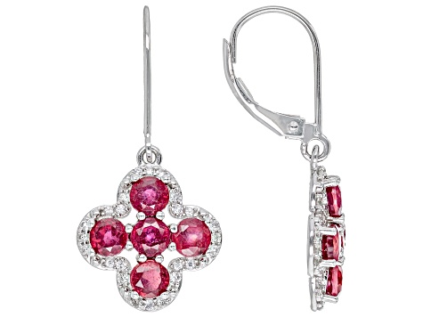 Red Mahaleo® Ruby Rhodium Over 14K White Gold Earrings 4.20ctw - WPG658 ...