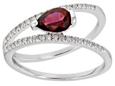 Pink Tourmaline Rhodium Over 14k White Gold Ring 0.77ctw