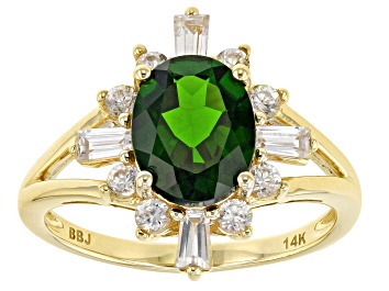 Picture of Green Chrome Diopside 14k Yellow Gold Ring