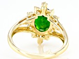 Green Chrome Diopside 14k Yellow Gold Ring