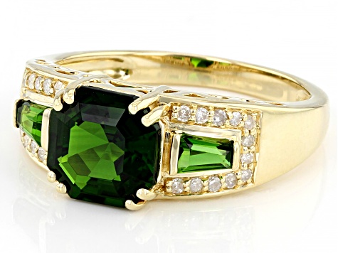 Chrome Diopside 14k Yellow Gold Ring 2.38ctw