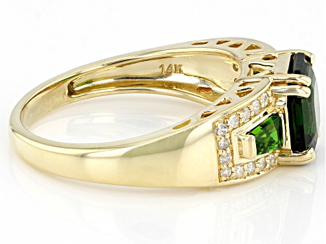 Chrome Diopside 14k Yellow Gold Ring 2.38ctw