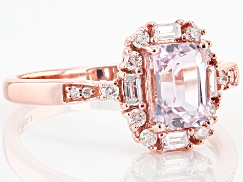 Pink Kunzite 14k Rose Gold Ring 1.28ctw