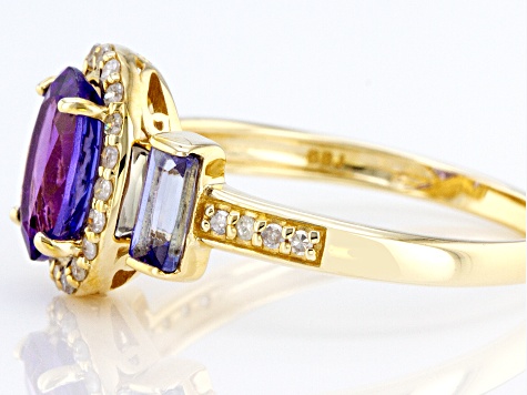 Blue Tanzanite 14k Yellow Gold Ring 1.57ctw