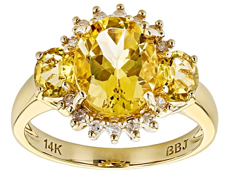 Yellow Beryl 14k Yellow Gold Ring 2.52ctw