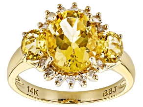 Yellow Beryl 14k Yellow Gold Ring 2.52ctw